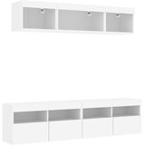  5-dijelni zidni TV elementi s LED bijeli od konstruiranog drva | shoptok.hr