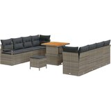  Vrtna sedežna garnitura z blazino 11 pcs Siva poli ratan, (5000144499) | Shoptok.si