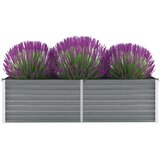 vidaXL Vrtna sadilica od pocinčanog čelika 160 x 40 x 45 cm siva Cijene