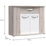 CARRYHOME Komoda Rondino, Barva Hrasta, Bela | Shoptok.si