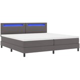 Krevet s opruga kutije Siva 200 x 200 cm Umjetna koža | Eponuda.com