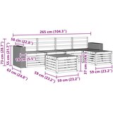  Set vanjskih sofa 6 kom. Prirodna | shoptok.hr
