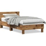 vidaXL Postelja iz starega lesa 90x190 cm - Narejena iz vezanega lesa | Shoptok.si