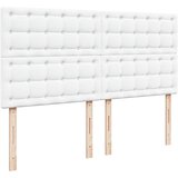 vidaXL Otomanski posteljni okvir z vzmetnicami bel 200x200cm um. usnje | Shoptok.si