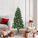 vidaXL Kotično umetno božično drevo Zelena 150 cm PVC in kovina | Shoptok.si