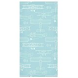  Tapeta - Sketch - Outline of an airplane in white on a turquoise background. 50x1000 Vodootporna | shoptok.hr