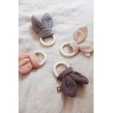 Jollein Silikonska grickalica za zube Bunny Ears 0 m+, Nougat | Shoptok.si
