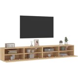 vidaXL Stenske TV omarice 2 kosa sonoma hrast 100x30x30 cm inž. les | Shoptok.si