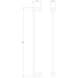  omnires MP60216GR - zidni držač za peškire modern project 60 cm grafit | Eponuda.com