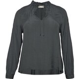 Guido Maria Kretschmer Curvy Collection Bluza 'Majella' temno siva / temno zelena | Shoptok.si