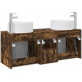  Set ormarića za kupaonicu 3 kom. Dimljeni hrast Smeđa 49,5 x 44,5 x 65,5 cm | shoptok.hr