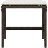 vidaXL Vrtni taburei s jastucima 4 kom smeđi 41x41x36 cm od poliratana | shoptok.hr