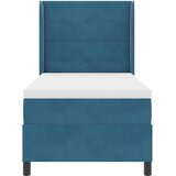  Krevet s opruga kutije s uzglavljem Plava 80 x 200 cm Baršun | Shoptok.si