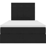  Krevet s prostorom za pohranu s LED-om Crna 120 x 190 cm Baršun | shoptok.hr