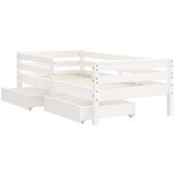  Okvir za dječji krevet s ladicama bijeli 70x140 cm od borovine | shoptok.hr