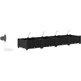  Vrtna saksija 4 pcs Crna 160 x 40 x 22 cm Plastika | Eponuda.com