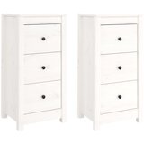 vidaXL Komoda 2 kosa bela 40x35x80 cm trdna borovina, (20654148) Cene
