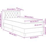vidaXL Box Spring krevet s madracem, crni, 90x190 cm, baršun Cijene