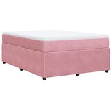  Krevet s oprugama i madracem ružičasti 140x190 cm baršunasti | shoptok.hr
