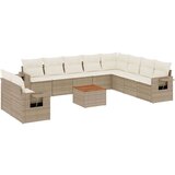 vidaXL 11-dijelni set vrtnih sofa od poliratana s jastucima bež | shoptok.hr