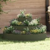 vidaXL Metalni sadilnik Jeklo/Olive Green Praškasto premazano jeklo | Shoptok.si