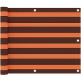 vidaXL Balkonsko platno oranžno in rjavo 75x300 cm oksford blago Cene