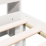 vidaXL Knjižna postelja brez vzmetnice bela 90x190cm trdna borovina | Shoptok.si