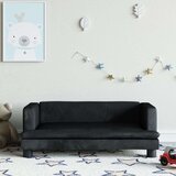 vidaXL Dječja fotelja crna 80 x 45 x 30 cm baršunasta | shoptok.hr
