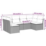 vidaXL 6-dijelni set vrtnih sofa s jastucima bež od poliratana | shoptok.hr
