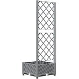  Vrtna sadilica s rešetkom svjetlosiva 40 x 40 x 121,5 cm PP | Eponuda.ba