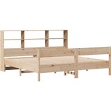  Krevet s regalom za knjige bez madraca 200 x 200 cm od borovine | shoptok.hr