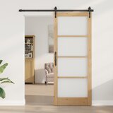 vidaXL Notranja vrata s steklom "ORKDAL" 86x211x4 cm Masivni les bor | Shoptok.si