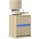  Noćni ormarići s LED svjetlima 2 kom boja hrasta sonome | shoptok.hr