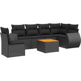  The Living Store Vrtna sedežna garnitura 7-delna z blazinami črn poli ratan - Vrtna Sedežna Garniture, (21460574) | Shoptok.si