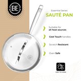 BE Living Duboka tava s poklopcem Stainless Steel 24 cm nehrđajući čelik | shoptok.hr