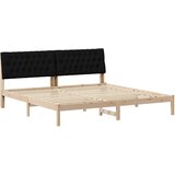 vidaXL Posteljni okvir z oblazinjenim vzglavjem Rjava 200 x 200 cm | Shoptok.si