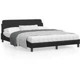 vidaXL Okvir za krevet s uzglavljem crni 160x200 cm od umjetne kože Cijene