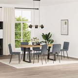 vidaXL Jedilni stoli 6 kosov temno siv žamet | Shoptok.si