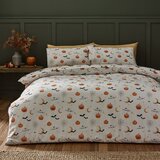 Catherine Lansfield Sivo-bež enojna posteljnina 135x200 cm Halloween Highland Cow – | Shoptok.si