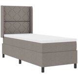  LED Box Spring Krevet Sivo-smeđa 90 x 190 cm tkanina | shoptok.hr