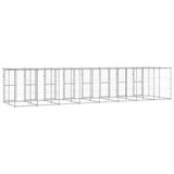  Vanjski kavez za pse od pocinčanog čelika s krovom 19 36 m² | shoptok.hr