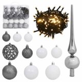  Mršava božićna jelka s 300 LEDs &amp Set kuglica &amp pahulje zeleni 240 cm | shoptok.hr