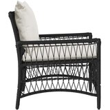 Vrtna stolica s jastukom Crna 73 x 61 x 77 cm poliratan | shoptok.hr