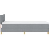  LED Box Spring Krevet Svijetlo siva 90 x 200 cm tkanina | Eponuda.com