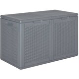 vidaXL Vrtna škatla siva PP ratan 180 L | Shoptok.si