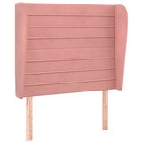 Maison Chic posteljno vzglavje - vzglavna omarica - nočna omarica z ušesi roza 103x23x118/128 cm žamet, (21708727) Cene