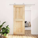  Klizna vrata s priborom za montažu 80 x 210 cm masivna borovina | shoptok.hr