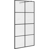 Pregrada za tuširanje s prozirnim staklom ESG 100 x 195 cm crna | Eponuda.ba