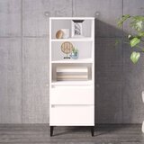  Visoka komoda bijela 40 x 36 x 110 cm od konstruiranog drva | Eponuda.com