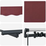  Skrovita tenda Tamno crvena 350 x 200 cm tkanina | shoptok.hr